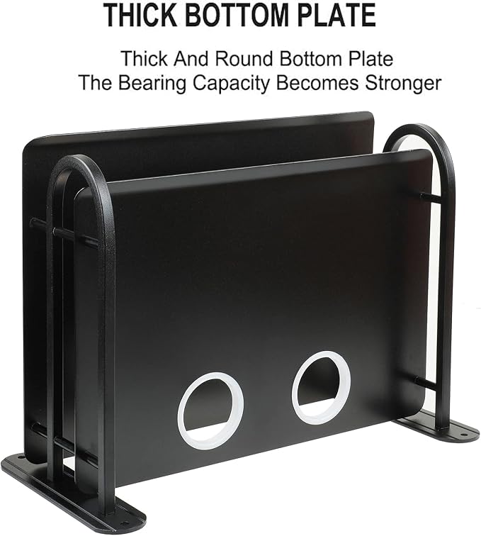Black Metal Double Wireless WiFi Router Storage Box Wall Hanging Shelf - Image 5