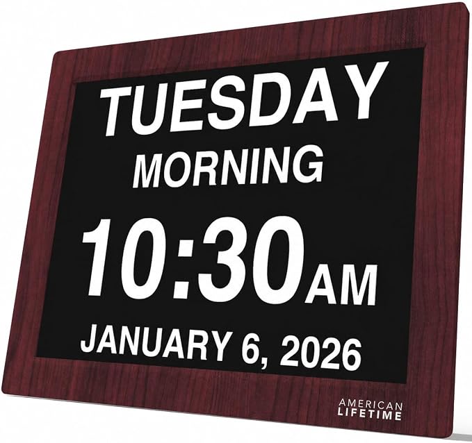 American Lifetime New 2026 Dementia Clock Large Digital Clock by AmericanLifetime