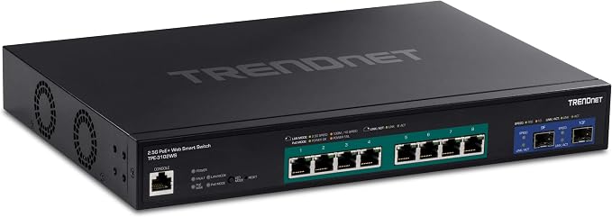 TRENDnet 10-Port Multi-Gig Web Smart PoE+ Switch, 8 x 2.5GBASE-T PoE+ Ports by TRENDnet