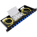 12 Duplex 24 Port LC-OS1 Rack Mount Enclosure Box + Splice Trays Fiber Cables by ProfessionalFiberNetworkDevicemanufacturer