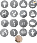 16Pcs Unique Round Gobos Kit for Optical Snoot, 86mm/3.4in Metal Plate Patterns by ZALUNERO