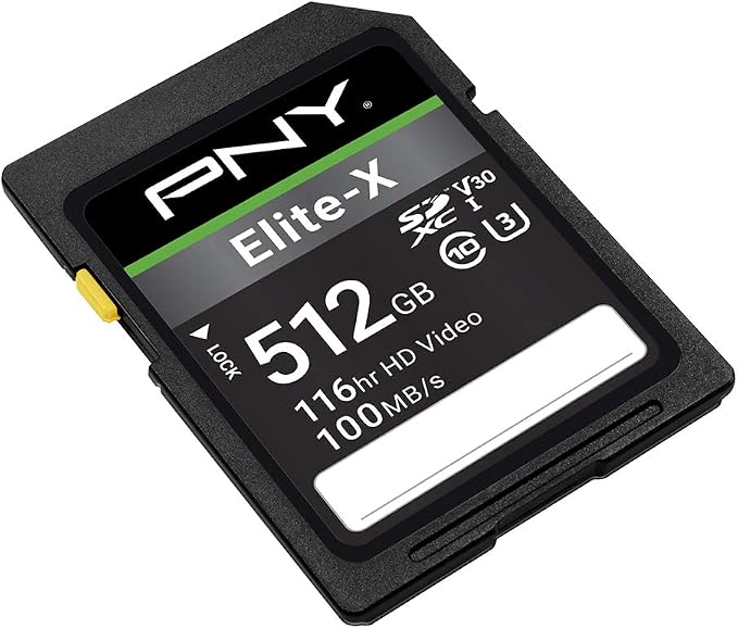 PNY 512GB Elite-X Class 10 U3 V30 SDXC Flash Memory Card - Image 2
