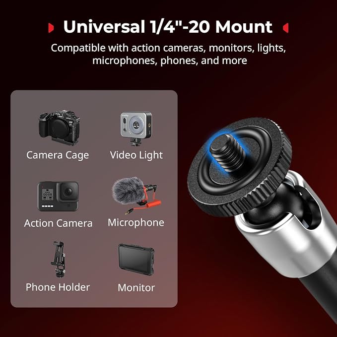 SmallRig Magic Arm Clamp w/ 1/4" Screw, Phone Mount - Image 3