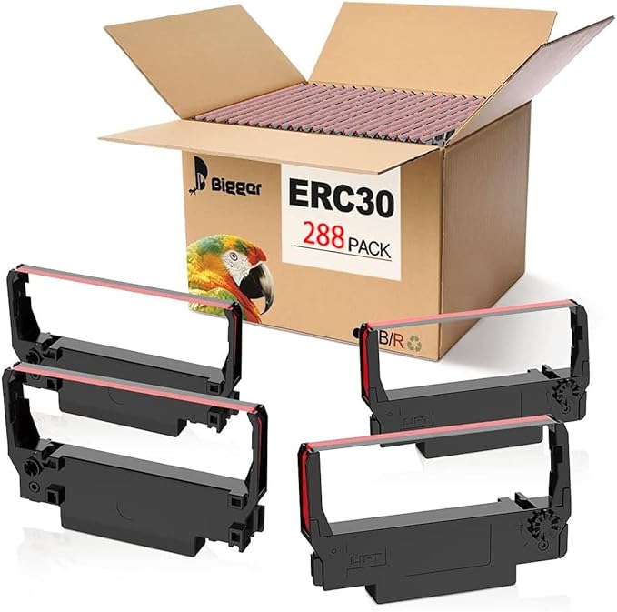 Bigger Replacement for ERC-30, ERC 30 34 38 B/R Compatible Ribbon Used by BIGGER