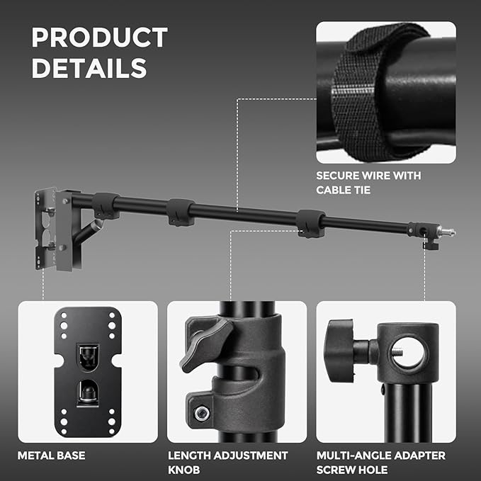 18 Inch Ring Light with Wall Mount Stand, Bi-Color LCD Display 55W 3000-5800K - Image 6