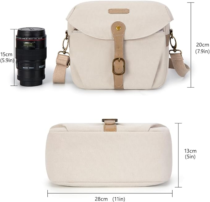 BAGSMART Camera Bag, SLR DSLR Canvas Crossbody Camera Case, Compact Camera - Image 5