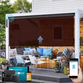 SmartWings Motorized Outdoor Patio Shades Roll Up Blinds by SmartWings