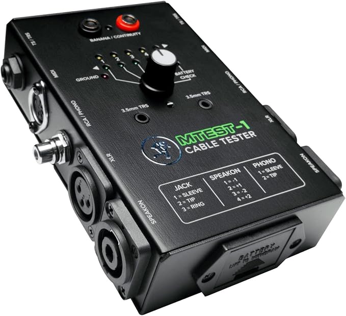 Mackie Cable Tester, 5-Way Switch Battery-Powered Connector Test - Image 6