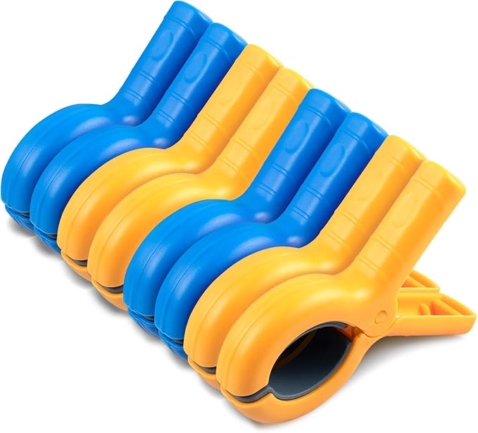 8 Pack Beach Towel Clips for Beach & Pool Chairs Cruise Essential, Heavy Duty by Dapute