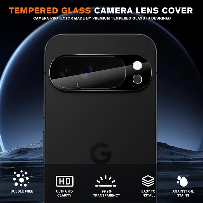 3 Pack for Google Pixel 10 Pro XL Camera Lens Protector, Tempered Glass 9 - Image 5