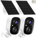 2K FHD WiFi Wireless Cameras Solar Powered, Security Cameras Wireless Outdoor by Tziarp