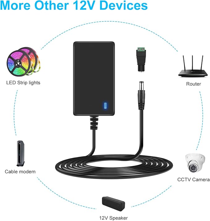12V LED Strip Power Supply, 3A 36W Power Adapter - Image 6