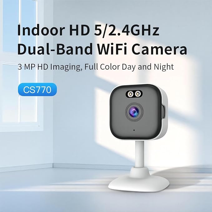 EVERSECU 5Ghz Wired WiFi Camera 2K, Indoor Home Security Cameras - Image 2
