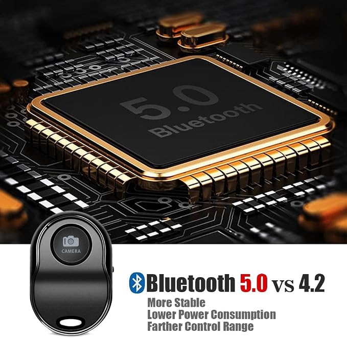 Bluetooth 5.0 Remote Shutter for iPhone & Android Camera Wireless Remote - Image 3