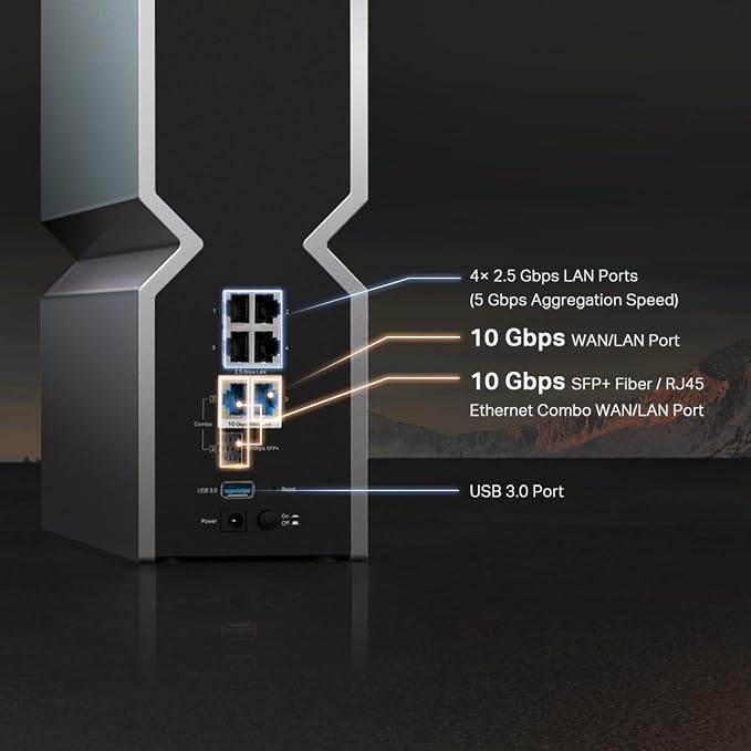 TP-Link Tri-Band BE19000 WiFi 7 Router | 12-Stream 19 Gbps | 2×10G + 4×2.5G - Image 5