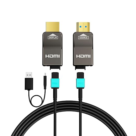 RUIPRO 8K Detachable Full Fiber Optic Armored HDMI 2.1 Cable 25FT, Ultra High by RUIPRO-ProfessionalQualityVideoandAudioYouCanSeeandHear