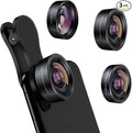KEYWING Phone Camera Lens 3 in 1 Phone Lens Kit, 198 Fisheye Lens + 120 Super by KEYWING