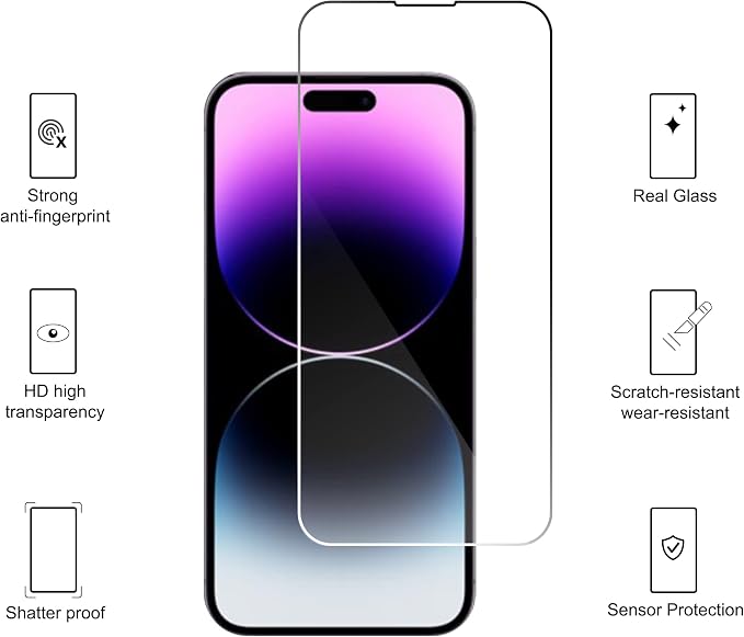 Ailun Screen Protector for iPhone 14 Plus/iPhone 14 Pro Max Display 3 Pack - Image 2