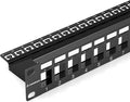 CableGeeker 1U 24 Port Keystone Patch Panel by CableGeeker