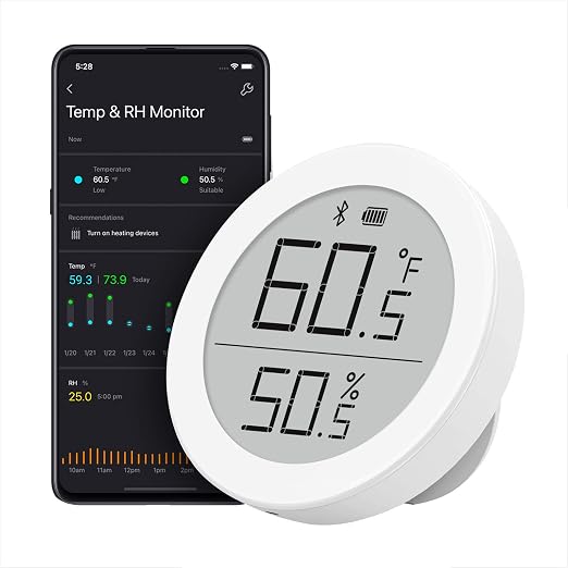 Qingping Digital Bluetooth Thermometer Hygrometer, Accurate Temperature by Qingping