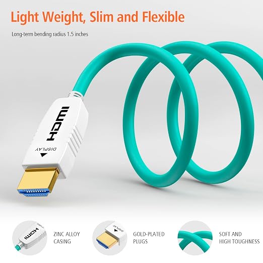 RUIPRO 8K Fiber Optic HDMI Cable 25 Feet 48Gbps 8K60Hz 4K120Hz Dynamic HDR eARC - Image 5