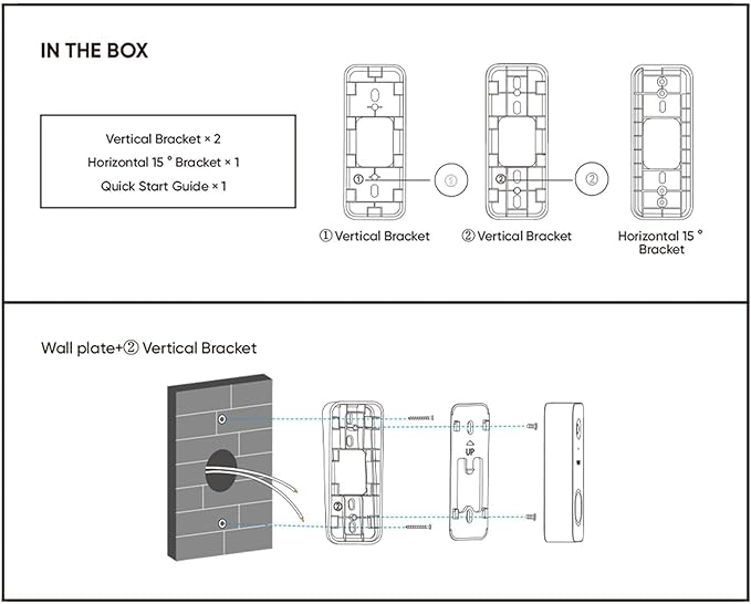 Wyze Lifestyle Video Doorbell Camera v2 Wedge Kit, 3 Mounting Bracket, - Image 7