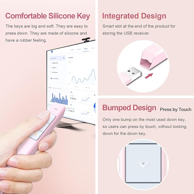 Norwii N26 Wireless Presentation Clicker, Presentation Remote, PowerPoint - Image 5