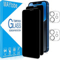 MAYtobe [2+2 Pack Designed for iPhone 12 Privacy Screen Protector, Privacy by MAYtobe