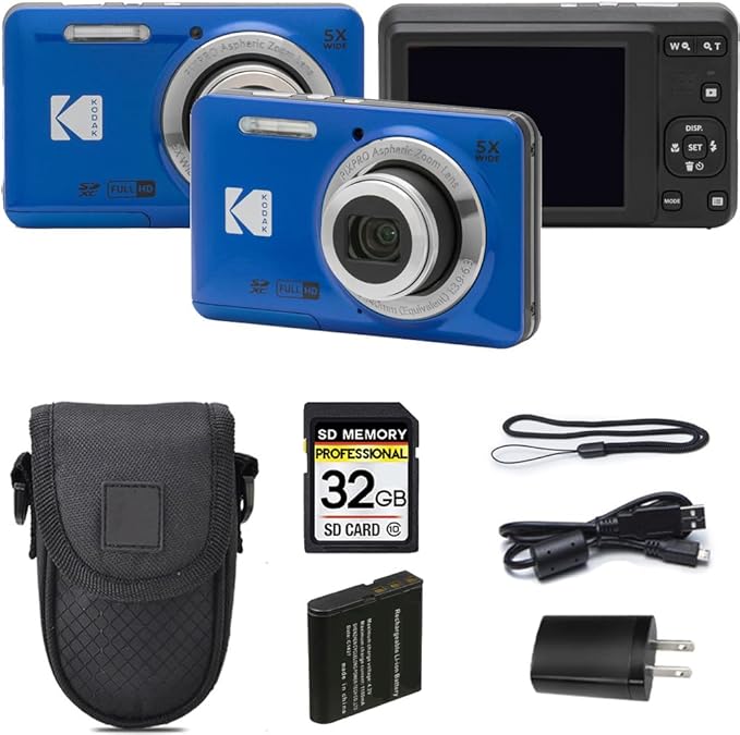 Kodak PIXPRO FZ55 Digital Camera, 16MP Compact Point & Shoot, 5X Optical Zoom by Kodak