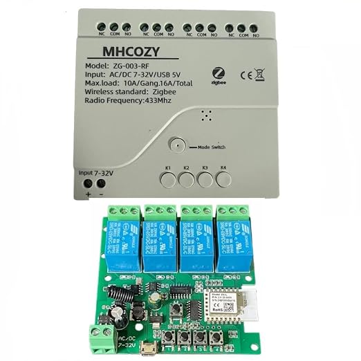 4 Channel 12V ZigBee Relay Switch by MHCOZY
