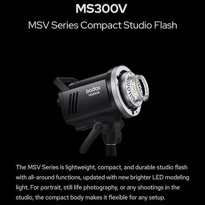 Godox MS300V MS300-V Compact Studio Strobe Flash Light - 300W - Image 2