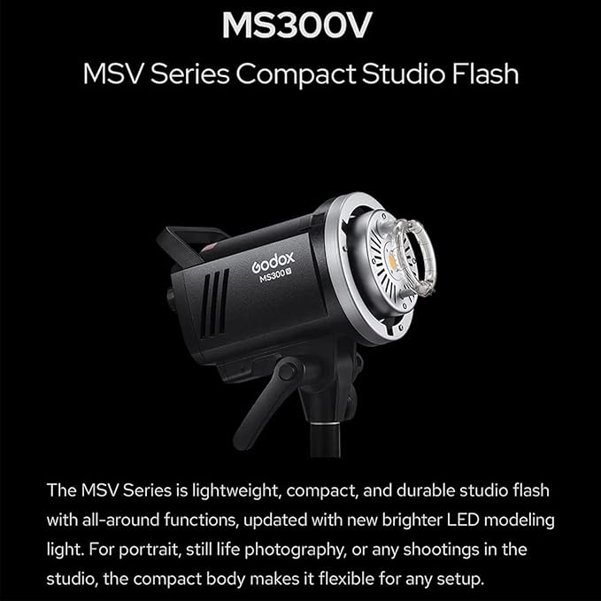 Godox MS300V 300W Studio Strobe Light Kit, 2.4G Bowens Mount Photography Light - Image 6
