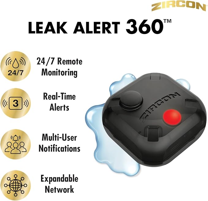 Zircon Leak Alert 360 Smart Water Leak Detector Kit - Image 6