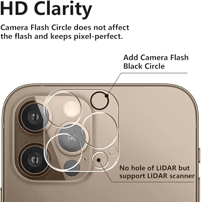 3PCS Rear Back Camera Lens Protector Tempered Glass - Image 5