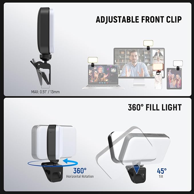 NEEWER Entry Level Version LED RGB Selfie Light, 91 LEDs Plastic Clip on Phone - Image 8