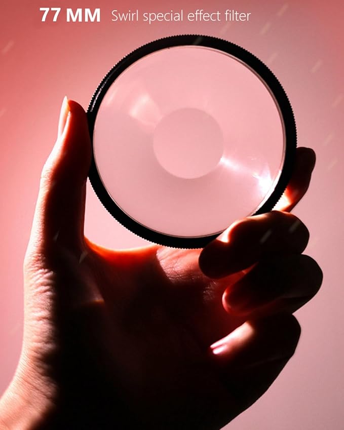 Camera Vortex Effect Filter, 77MM Prism Film Special Effects Glass Lens - Image 2