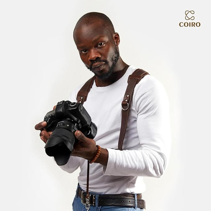 C Coiro Dual Camera Harness Shoulder Leather Camera Strap - Image 7