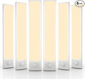 6 Pack Under Cabinet Lighting Wireless, 50 LED Rechargeable Battery Motion by BuyNow