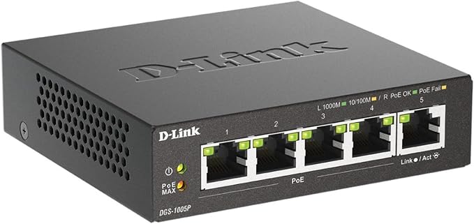 D-Link 5-Port Gigabit PoE+ Unmanaged Ethernet Switch, - Image 7