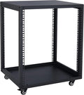 SC02 12U 19" Open Frame Network Server AV Gear Equipment Rack Mobile Storage by WikrOck