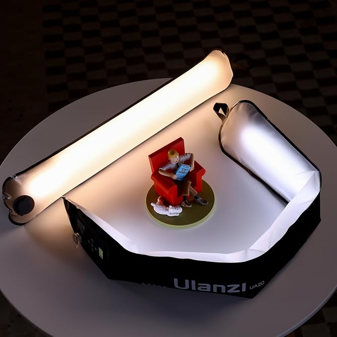 ULANZI UA20 Inflatable Tube Light, 20W Bi-Color Magnetic LED Air Tube Video - Image 2