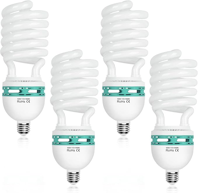 EMART Full Spectrum Light Bulb, 105W Spiral CFL 5500k Daylight by EMART