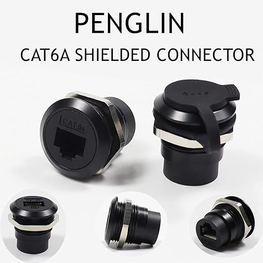 PENGLIN 2Pack RJ45 Shielded Panel Mount Coupler, Ethernet LAN Pass Through - Image 2