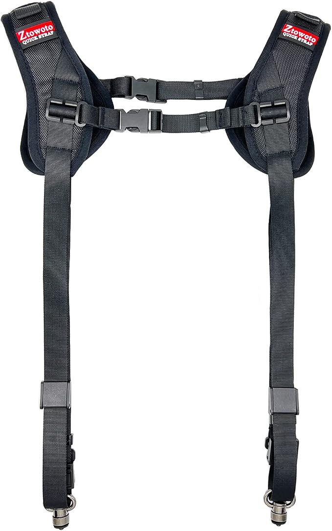 ztowoto Camera Shoulder Double Strap Harness Quick Release Adjustable Dual by ztowoto