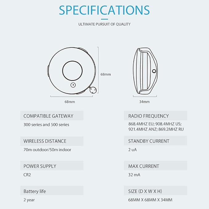 NEO Z-Wave Plus 700s Water Leak Sensor, Smart Water Detector - Image 9