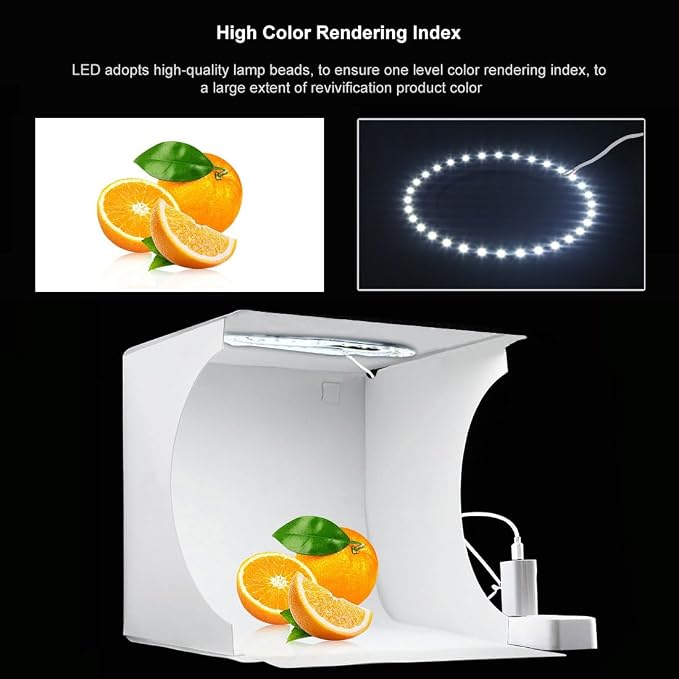 Photo Light Box 10" Portable Folding Photography Light Tent kit - Image 3