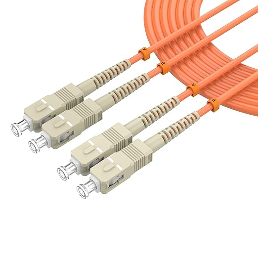 OM1 Fiber Patch Cable, 15M/49.2FT Multimode Duplex Fiber Optic Jumper, by lidkew