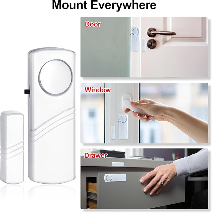Door Window Alarm, 95DB Door Alarms - Image 4
