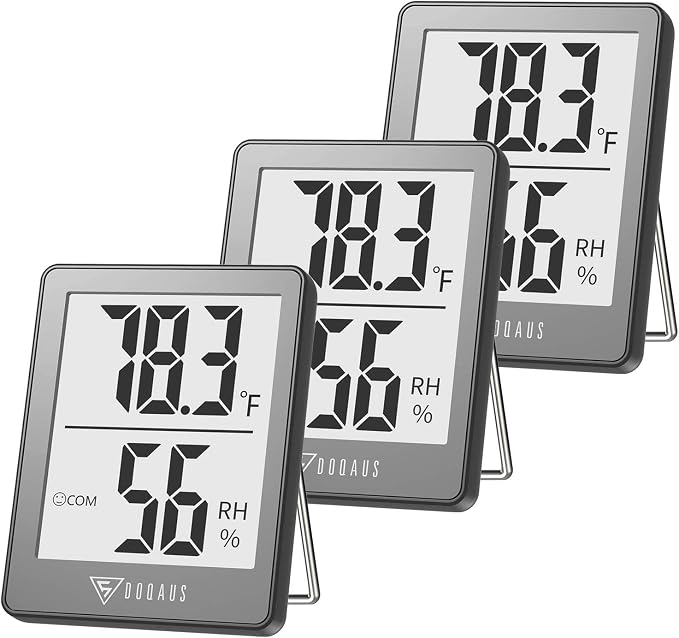 DOQAUS Indoor Thermometer, Mini Digital Hygrometer Room Thermometer, Humidity by DOQAUS