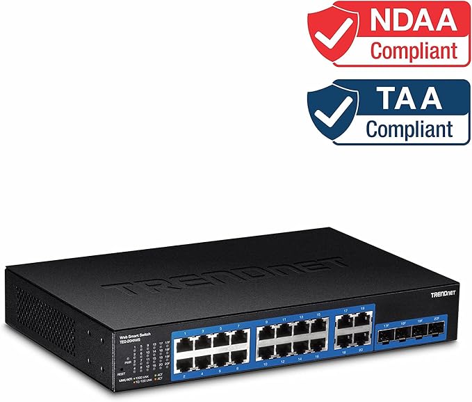 TRENDnet 20-Port Gigabit Web Smart Switch, 16 x Gigabit Ports, 4 x Shared - Image 5